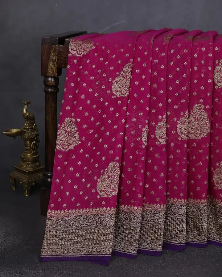 Floral Zari Banarasi Saree
